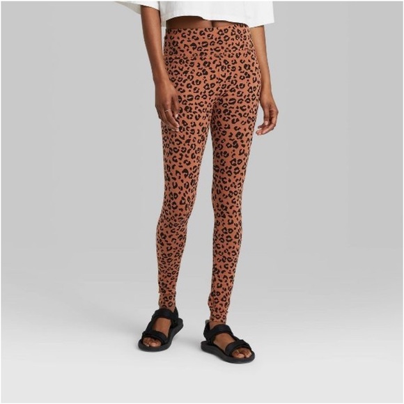 wild fable Pants - WILD FABLE Women's High-Waisted Animal Print Classic Leggings Size Medium